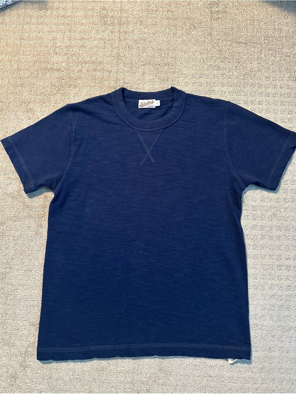 NEW Bronson Mfg Non Stock 10.5 oz Cotton Tubular Gusset T-Shirt Indigo medium